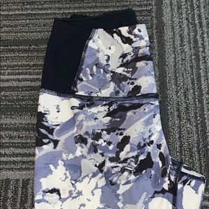 Lucy blue, purple, and white workout leggings